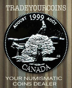 1999 Canada Sterling Silver Quarter Proof  - 25 Cents Commemorative August
