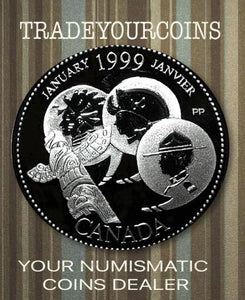 1999 Canada Sterling Silver Quarter Proof  - 25 Cents Commemorative January