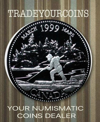 1999 Canada Sterling Silver Quarter Proof  - 25 Cents Commemorative March