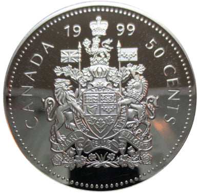 1999 Canada Fifty Cents Silver proof Heavy cameo