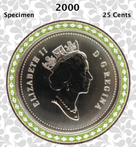 2000 Canada Nickel Quarter Specimen Caribou - 25 Cents