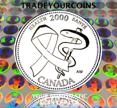 2000 Canada Sterling Silver Quarter Proof  - 25 Cents Commemorative Millenium-April,Health