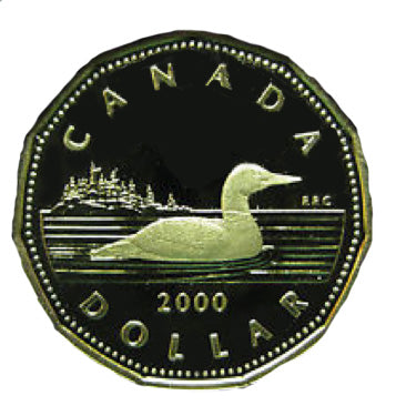 2000 Canada Proof Loonie Dollar