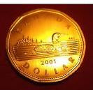 2001 Canada Proof Loonie Dollar