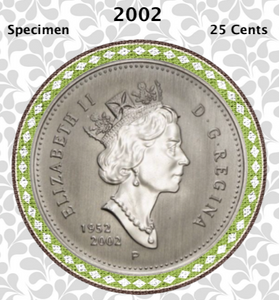 2002-1952 Canada Nickel Quarter Specimen Caribou - 25 Cents