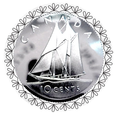 2002 Canada Ten Cents Silver proof Heavy cameo