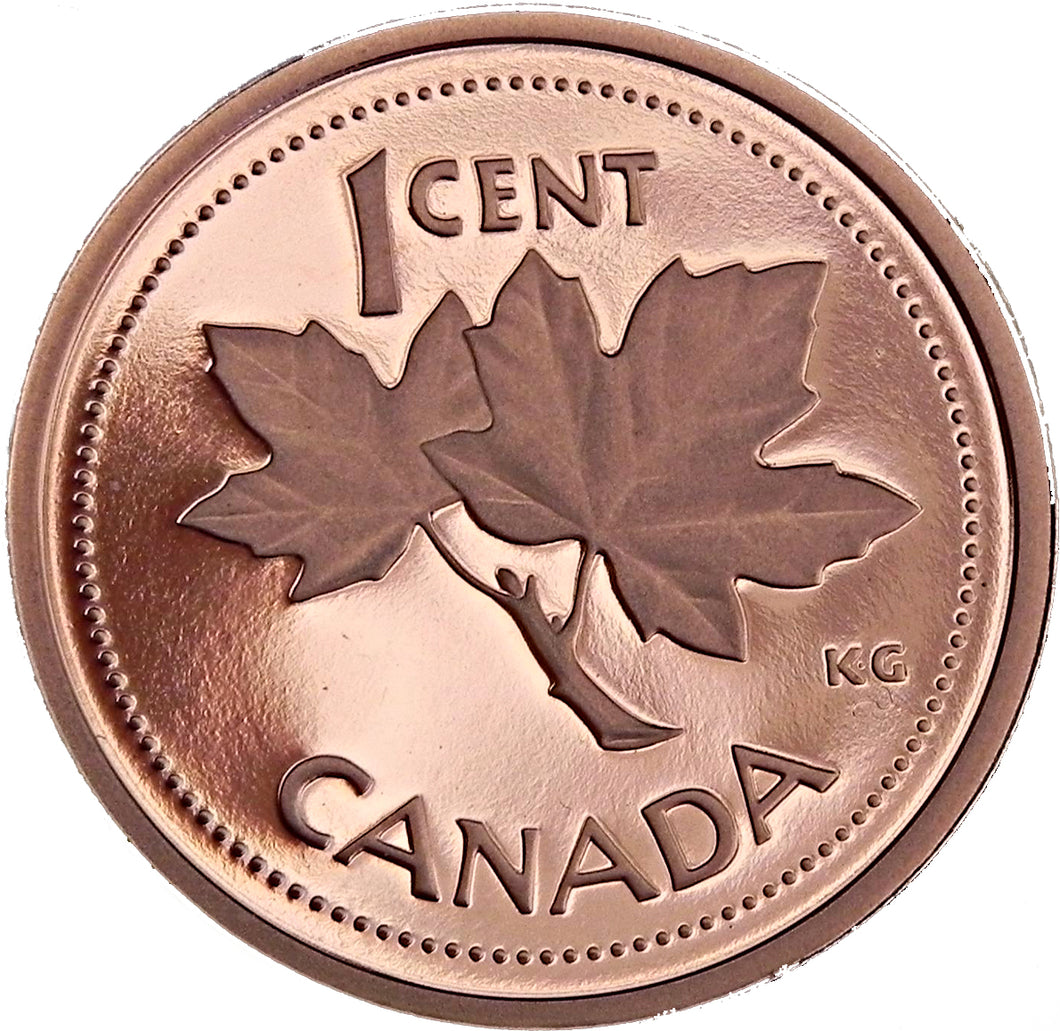 2002 Canada 1 Cent Penny Proof Heavy Cameo