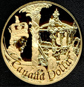 2002 Canada Silver Proof Gold Plated Dollar-Golden Jubilee