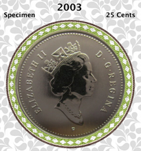 2003 Canada Nickel Quarter Specimen Caribou - 25 Cents
