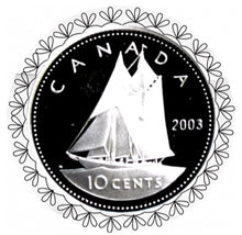 2003 Canada Ten Cents Silver proof Heavy cameo