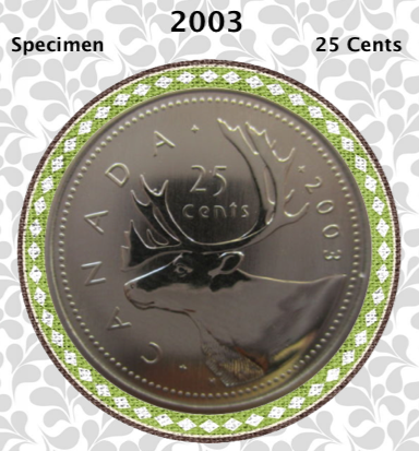 2003 Canada Nickel Quarter Specimen Caribou - 25 Cents