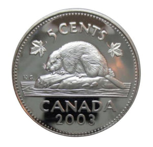 2003 Canada Five Cents Sterling proof Heavy cameo
