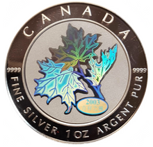 2003 Silver maple Leaf with Holograms-Good fortune