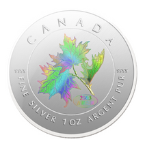 2003 Silver maple Leaf with Holograms-Good fortune