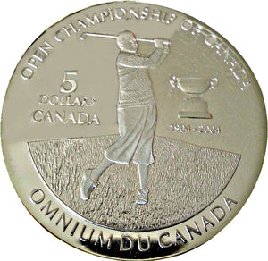 2004 Canada Fine Silver Five Dollars Coin-100 th Anniversary of the Canadian Open championship