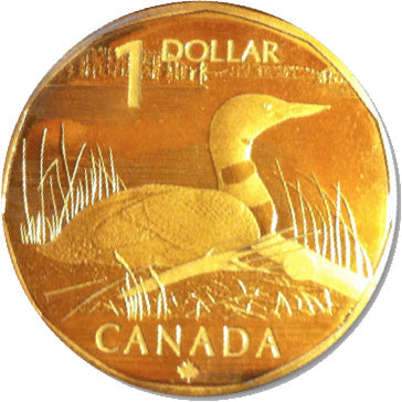 2004 Canada Specimen  Loonie Dollar- Elusive Loon