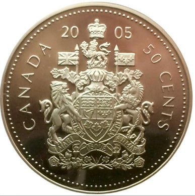 2005 Canada Fifty Cents Silver proof Heavy cameo