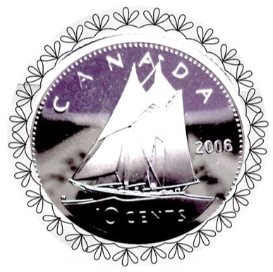 2006 Canada Ten Cents Silver proof Heavy cameo