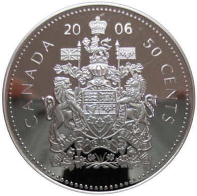 2006 Canada Fifty Cents Silver proof Heavy cameo
