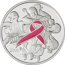 2006 Canada Fine Silver Five Dollars Coin-Breast Cancer Awareness