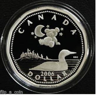 2006 Canada Proof Silver Loonie Dollar- Baby Lullabies