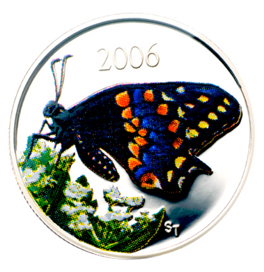 2006 Fifty Cents-Short-Tailed swallowtail Butterfly, Hologram