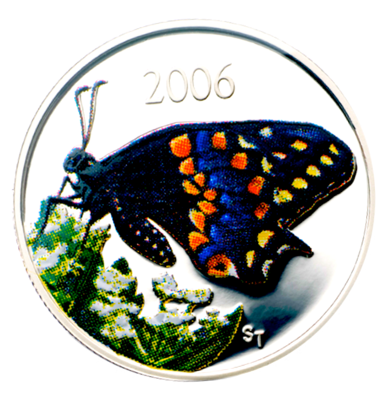 2006 Fifty Cents-Short-Tailed swallowtail Butterfly, Hologram