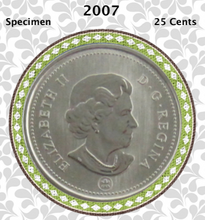 2007 Canada Nickel Quarter Specimen Caribou - 25 Cents
