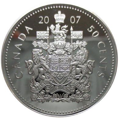 2007 Canada Fifty Cents Silver proof Heavy cameo