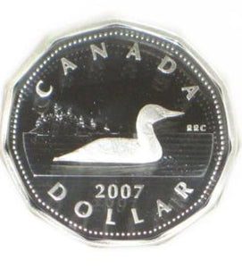 2007 Canada Proof Loonie Dollar From Wedding Sterling Silver set