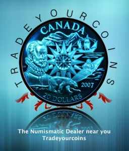 2007 Canada 20 Dollars Sterling Silver, Polar year-Blue Plasma