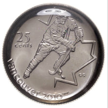 2007 Canada Nickel Plated Steel Quarter - 25 Cents, Bookmark and Lapel Pin-Ice Hockey