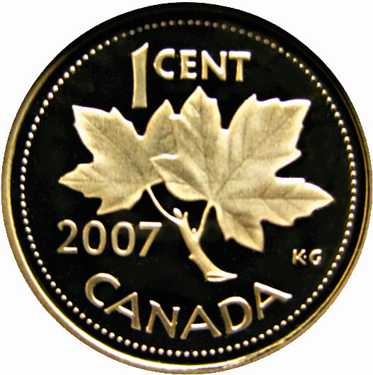 2007 Canada 1 Cent Penny Proof Heavy Cameo