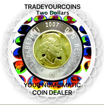 2007 Canada Proof Twoonie, Sterling Silver Two Dollars Coin