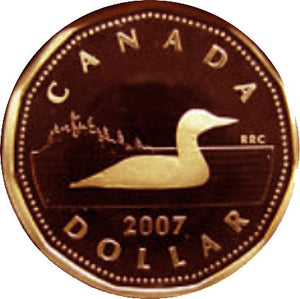 2007 Canada Proof Loonie Dollar