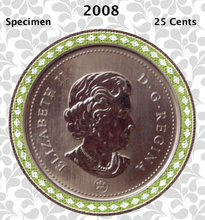 2008 Canada Nickel Quarter Specimen Caribou - 25 Cents