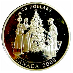 2008 20 Dollars Fine Silver Coin, Holiday Series- Holiday Carols