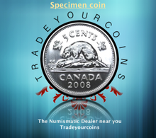 2008 Canada Five Cents Specimen Nickel Beaver