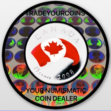 2008 Canada Nickel Coloured Quarter - 25 Cents From Oh Canada Gift Set-Canadian Flag UNC