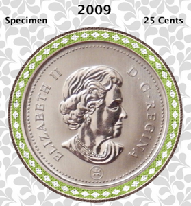 2009 Canada Nickel Quarter Specimen Caribou - 25 Cents