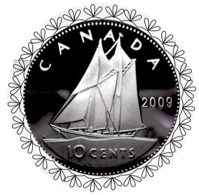 2009 Canada Ten Cents Silver proof Heavy cameo