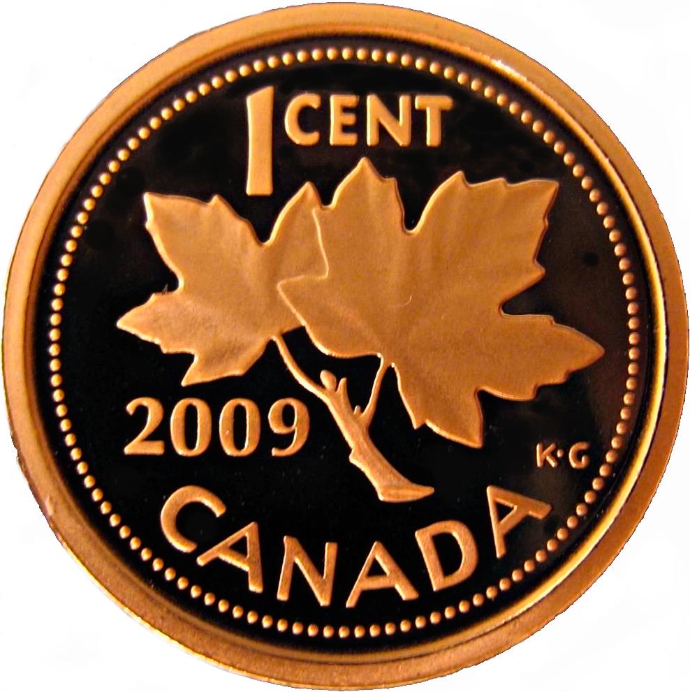 2009 Canada 1 Cent Penny Proof Heavy Cameo