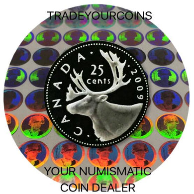 2009 Canada Sterling Silver Quarter Proof Caribou - 25 Cents