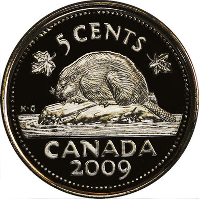 2009 Canada Five Cents Sterling proof Heavy cameo
