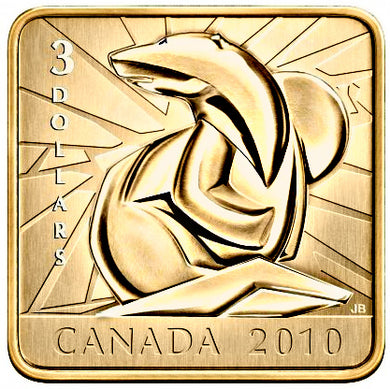 2010 $3 Three Dollars-Wildlife  Conservation series-Polar Bear