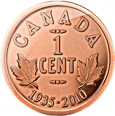 2010-1935 Canada 1 Cent Penny Proof Heavy Cameo