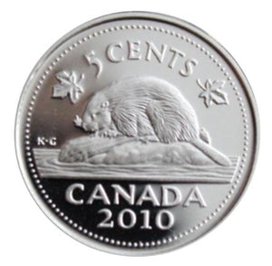 2010 Canada Five Cents Sterling proof Heavy cameo