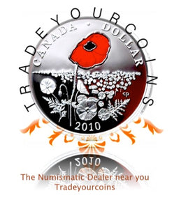2010 Canada Special Edition Proof Silver Dollar - The Coloured Poppy