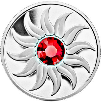 2011 $3 Three Dollars-Birthstone Collection-July-Ruby