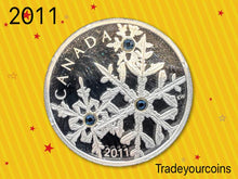 2011 Canada 20 Dollars Fine Silver Coin, Crystal Snowflake Series-Montana